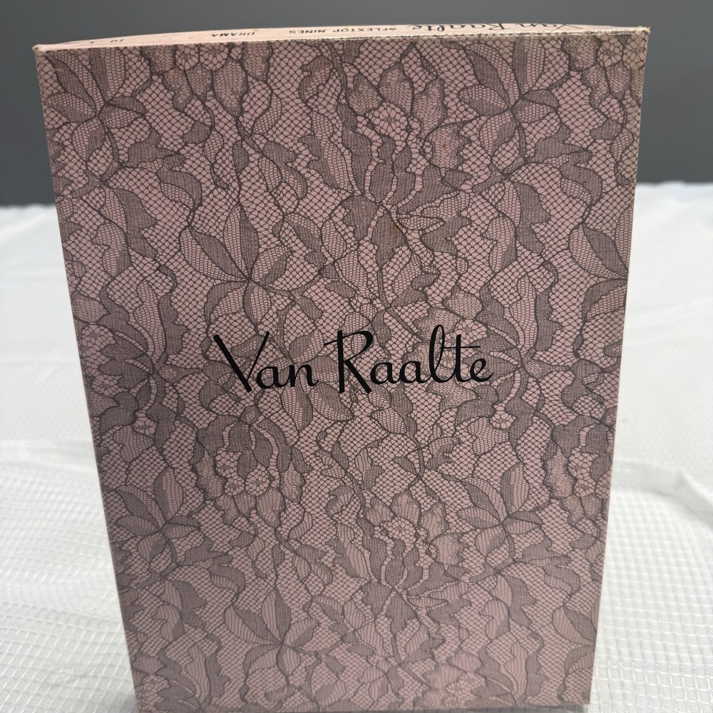 2-Vtg 50s VAN RAALTE Flextop Nines Drama 10 L Nylon Hose Stockings Seam New Box